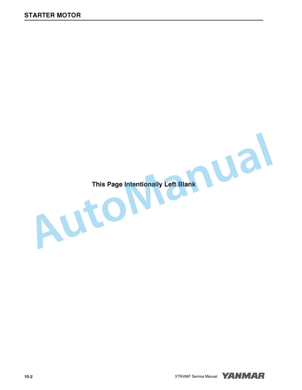 Yanmar 3TNV88F Industrial Engine Service Manual-4