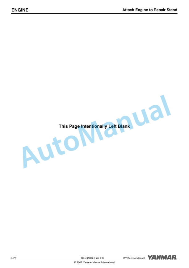 Yanmar 4BY-150, 4BY-180, 6BY-220, 6BY-260 Marine Engine Service Manual 2 Yanmar 4BY-150, 4BY-180, 6BY-220, 6BY-260 Marine Engine Service Manual - Image 2