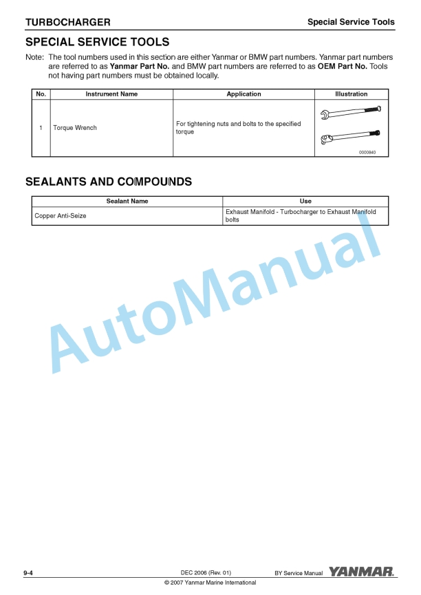 Yanmar 4BY-150, 4BY-180, 6BY-220, 6BY-260 Marine Engine Service Manual 4 Yanmar 4BY-150, 4BY-180, 6BY-220, 6BY-260 Marine Engine Service Manual - Image 4