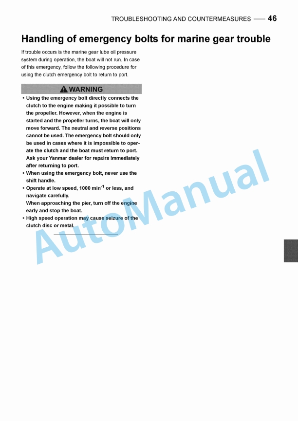 Yanmar 4CHE3, 6CHE3, 6CH-HTE3 Marine Propulsion Engine Operation Manual 5 Yanmar 4CHE3, 6CHE3, 6CH-HTE3 Marine Propulsion Engine Operation Manual - Image 5