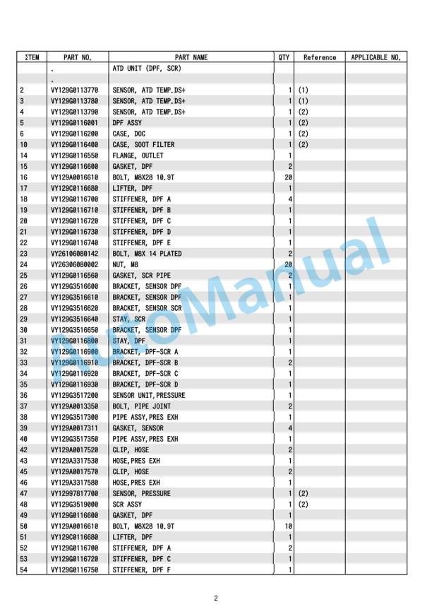 Yanmar 4TN107FTT Diesel Engine Parts Catalog-2