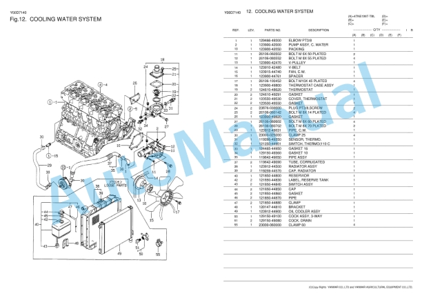 Yanmar 4TNE106T-TBL Parts Catalog-3