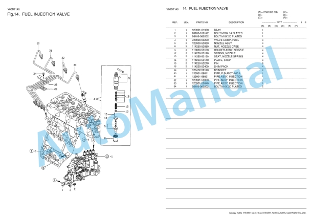 Yanmar 4TNE106T-TBL Parts Catalog-4
