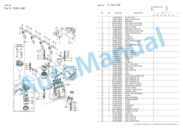 Yanmar 4TNE106T-TBL Parts Catalog-5