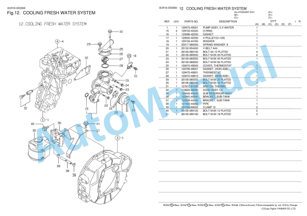 Yanmar 4TNE84MT-EG1 Parts Catalog 2 Yanmar 4TNE84MT-EG1 Parts Catalog - Image 2