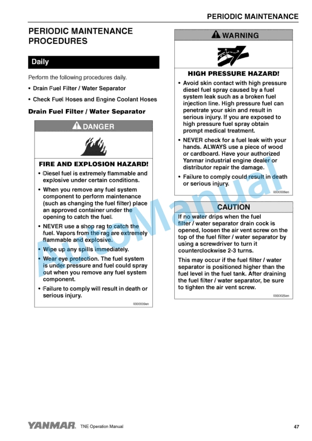 Yanmar 4TNE92, 4TNE94L, 4TNE98 Industrial Engine Operation Manual 0ATNE-G00100 3 Yanmar 4TNE92, 4TNE94L, 4TNE98 Industrial Engine Operation Manual 0ATNE-G00100 - Image 3