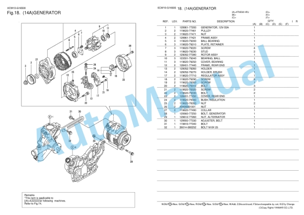 Yanmar 4TNE92-HRJ Parts Catalog 4 Yanmar 4TNE92-HRJ Parts Catalog - Image 4