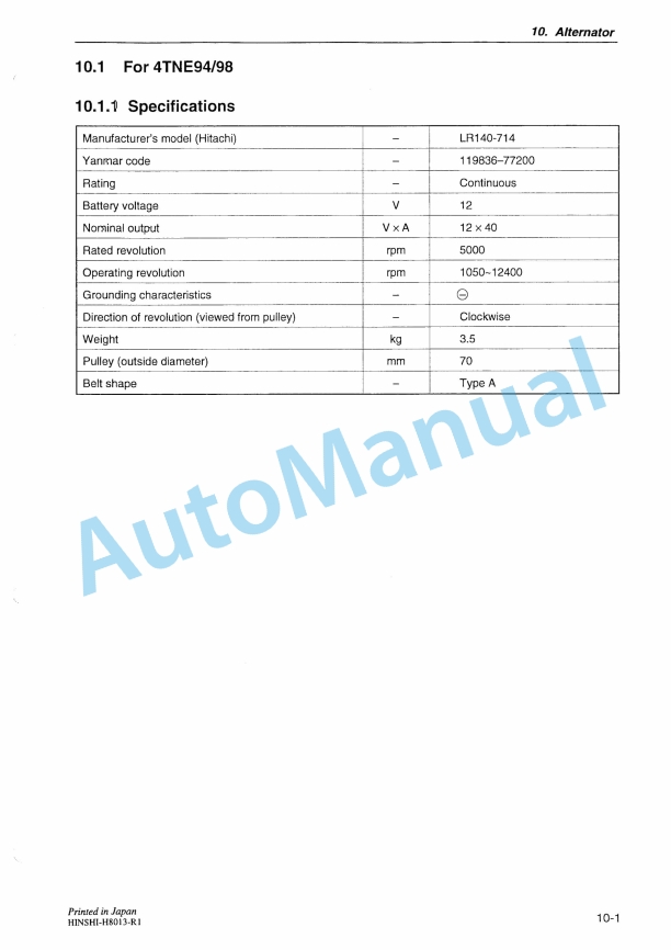 Yanmar 4TNE94, 4TNE98, 4TNE106, 4TNE106T Service Manual 5 Yanmar 4TNE94, 4TNE98, 4TNE106, 4TNE106T Service Manual - Image 5