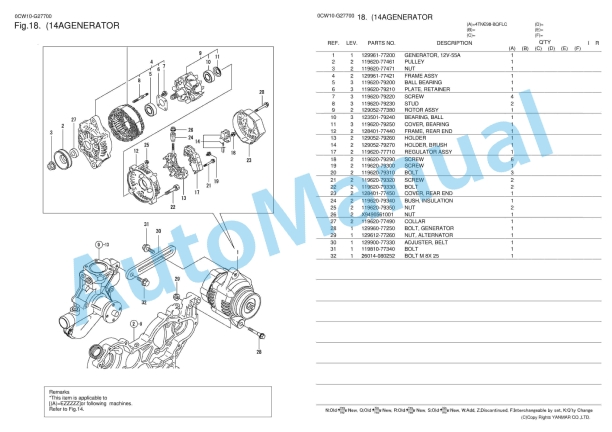 Yanmar 4TNE98-BQFLC Parts Catalog 4 Yanmar 4TNE98-BQFLC Parts Catalog - Image 4