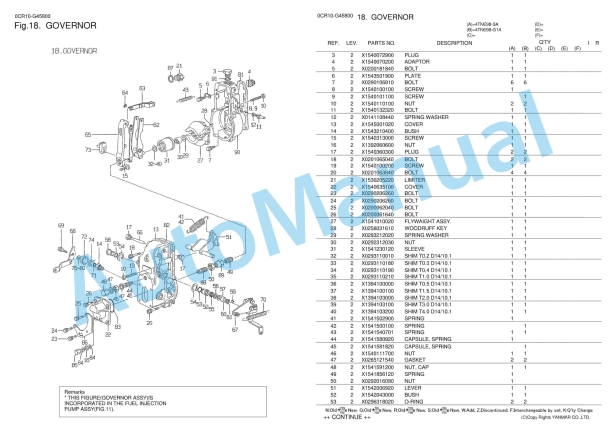 Yanmar 4TNE98-G1A Parts Catalog 4 Yanmar 4TNE98-G1A Parts Catalog - Image 4