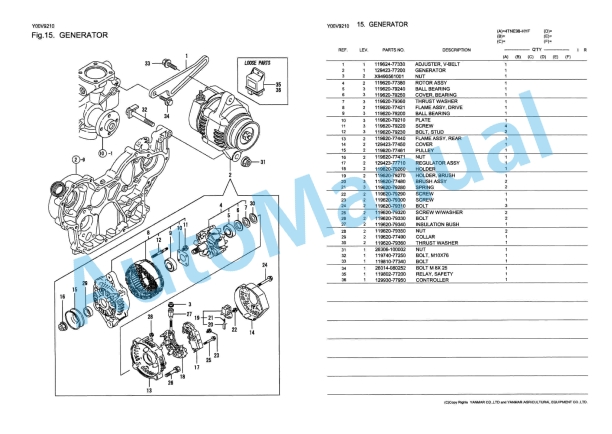 Yanmar 4TNE98-HYF Diesel Engine Parts Catalog-4