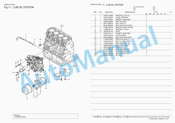 Yanmar 4TNV84(JD990) Parts Catalog 2 Yanmar 4TNV84(JD990) Parts Catalog - Image 2