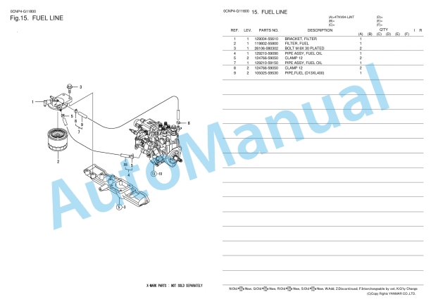Yanmar 4TNV84(JD990) Parts Catalog 3 Yanmar 4TNV84(JD990) Parts Catalog - Image 3