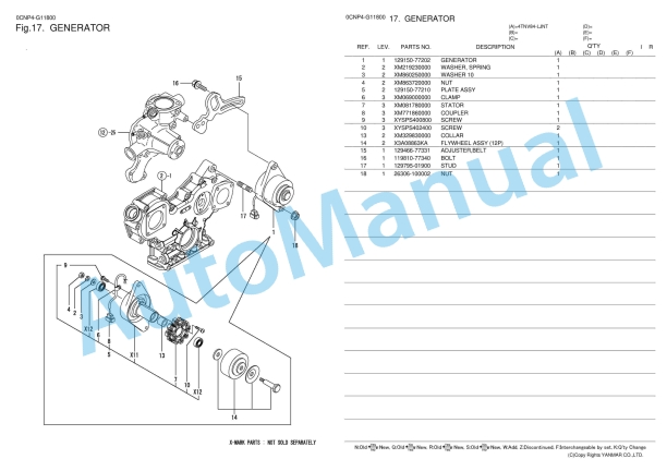 Yanmar 4TNV84(JD990) Parts Catalog 4 Yanmar 4TNV84(JD990) Parts Catalog - Image 4