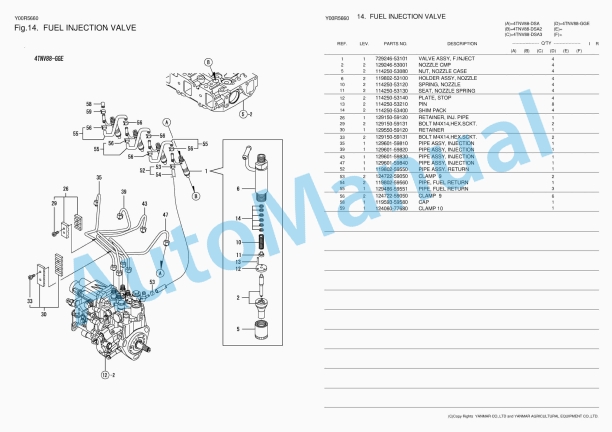 Yanmar 4TNV88-GGE Parts Catalog 2 Yanmar 4TNV88-GGE Parts Catalog - Image 2