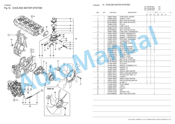 Yanmar 4TNV98-GGE Parts Catalog-2