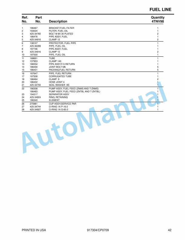 Yanmar 4TNV98-ZNMS, 4TNV98T-ZNMS, 4TNV98-ZNTBL, 4TNV98T-ZNTBL Engine Parts Manual 3 Yanmar 4TNV98-ZNMS, 4TNV98T-ZNMS, 4TNV98-ZNTBL, 4TNV98T-ZNTBL Engine Parts Manual - Image 3