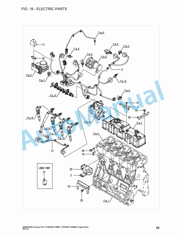 Yanmar 4TNV98CT-NMSL, 4TNV98CT-XNMSL Tier 4 Engine Parts Manual 5 Yanmar 4TNV98CT-NMSL, 4TNV98CT-XNMSL Tier 4 Engine Parts Manual - Image 5