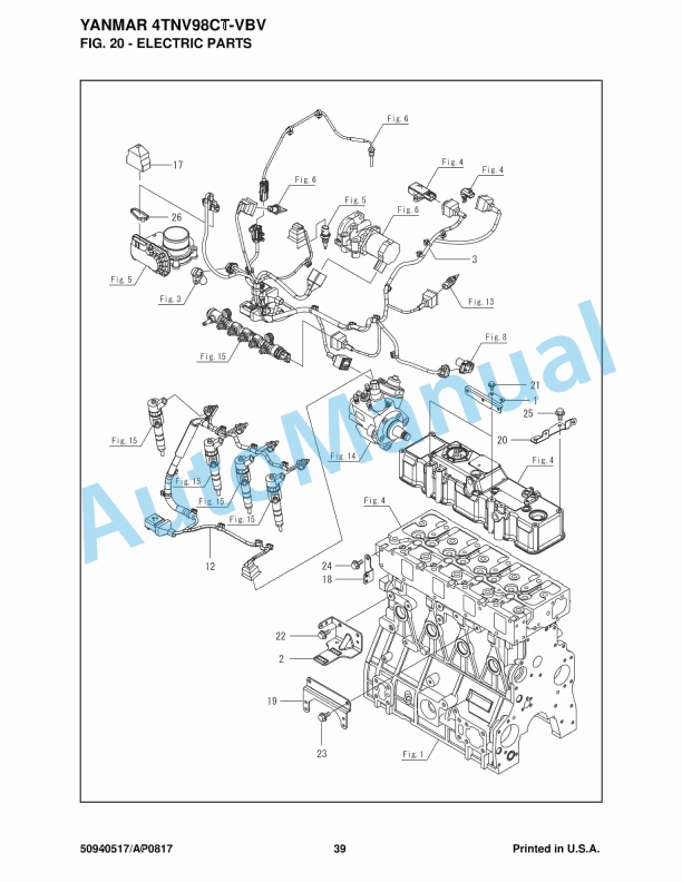 Yanmar 4TNV98CT-VBV Engine Parts Manual-4