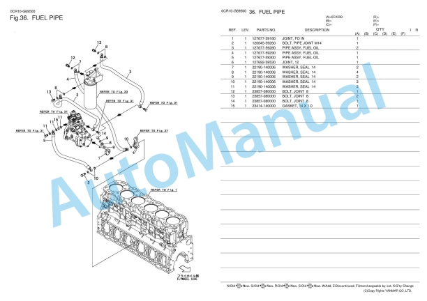 Yanmar 6CX530 Parts Catalog 3 Yanmar 6CX530 Parts Catalog - Image 3