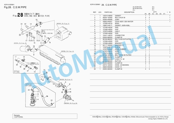 Yanmar 6CXM-GTE, 6CXM-GTE2 Parts Catalog 2 Yanmar 6CXM-GTE, 6CXM-GTE2 Parts Catalog - Image 2