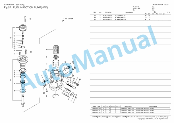 Yanmar 6EY18(A)L Parts Catalog 2 Yanmar 6EY18(A)L Parts Catalog - Image 2