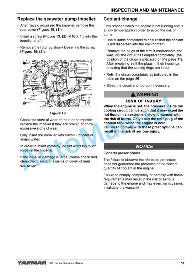 Yanmar 6LF485, 6LF530, 6LF550 Marine Engine Operation Manual 4 Yanmar 6LF485, 6LF530, 6LF550 Marine Engine Operation Manual - Image 4