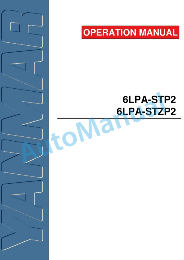 Yanmar 6LPA-STP2, 6LPA-STZP2 Operation Manual