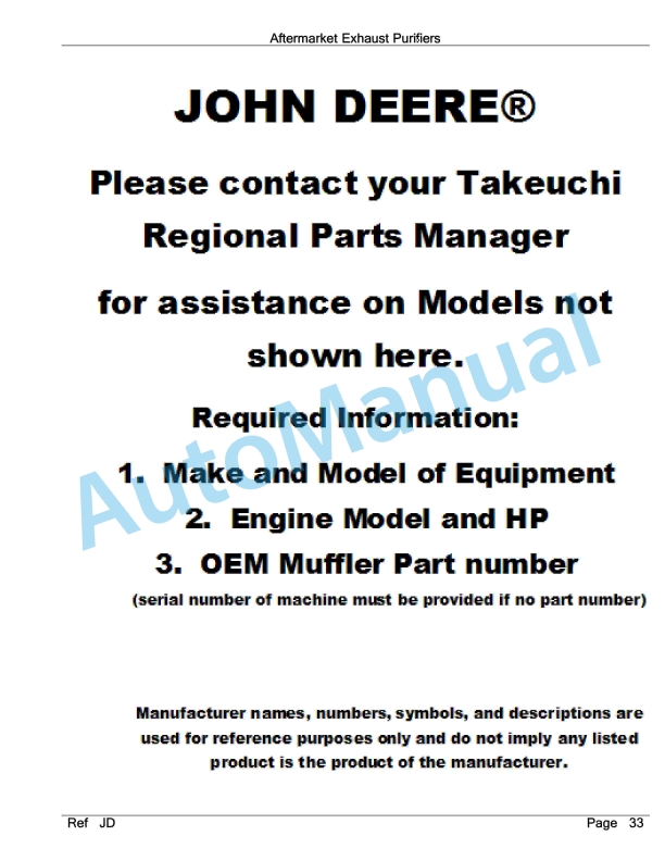Yanmar Aftermarket Exhaust Purifiers Parts Manual-2