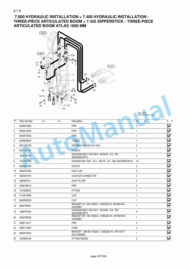 Yanmar B110W V1 Wheeled Excavator Parts Catalog-3