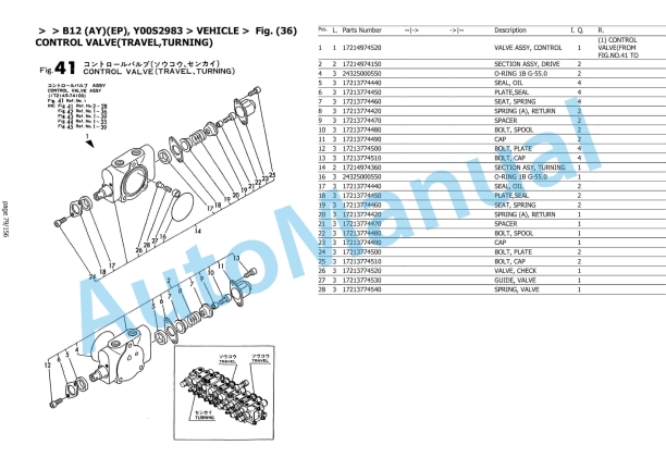 Yanmar B12 (AY)(EP) Crawler Excavator Parts Catalog-2