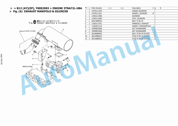 Yanmar B12 (AY)(EP) Crawler Excavator Parts Catalog-3