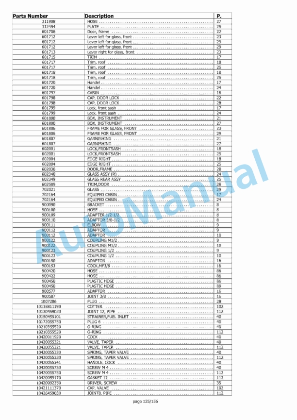 Yanmar B12 (AY)(EP) Crawler Excavator Parts Catalog-5