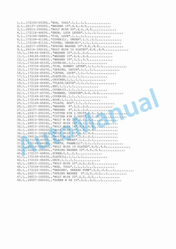 Yanmar B12, B17 Crawler Backhoe Parts Catalog Y00S3000-2