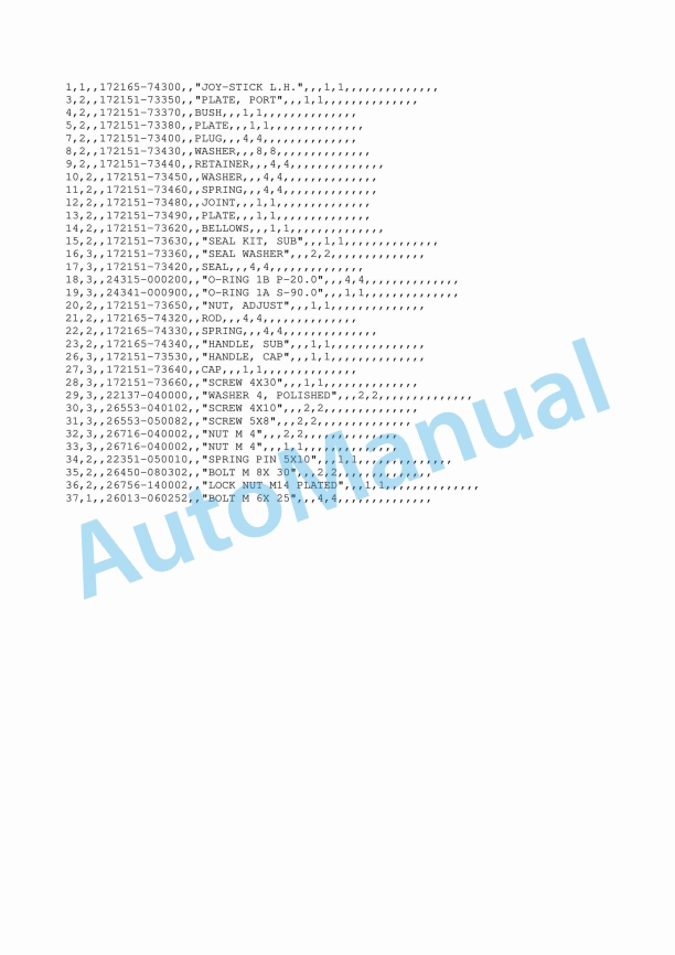 Yanmar B22-2A Crawler Backhoe Parts Catalog Y00K3281 4 Yanmar B22-2A Crawler Backhoe Parts Catalog Y00K3281 - Image 4