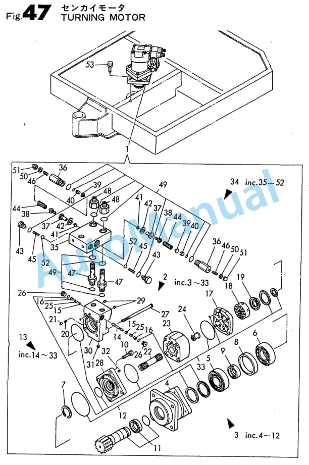 Yanmar B22 Crawler Backhoe Parts Catalog Y00S3010-3