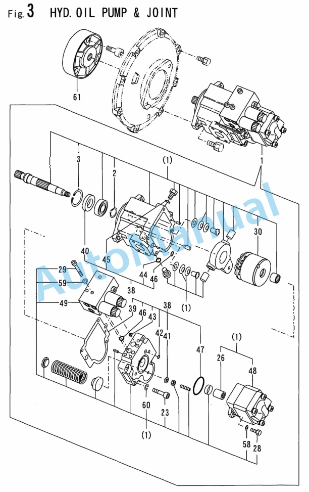 Yanmar B25V-1 Crawler Backhoe Parts Catalog Y00S3680-2