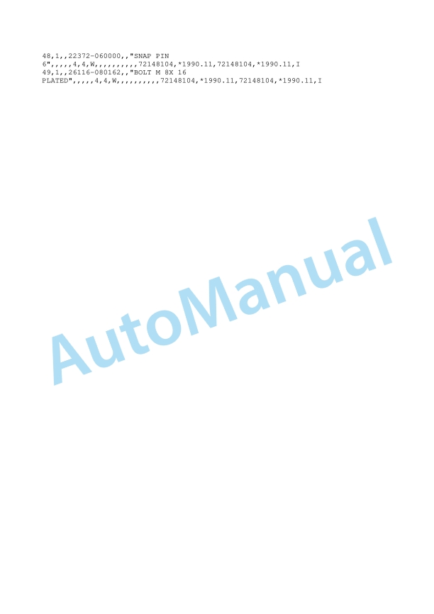 Yanmar B27 Crawler Backhoe Parts Catalog Y00S2891-2