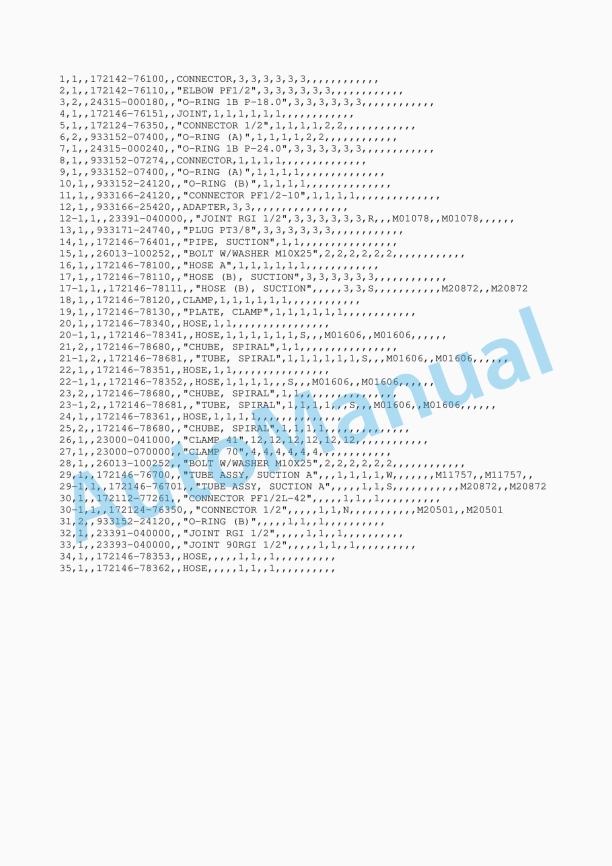 Yanmar B3, B3-1, B3-2 Crawler Backhoe Parts Catalog Y00K2363-5