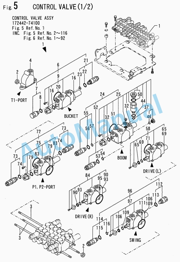 Yanmar B30V-1 Crawler Backhoe Parts Catalog Y00S3690-3