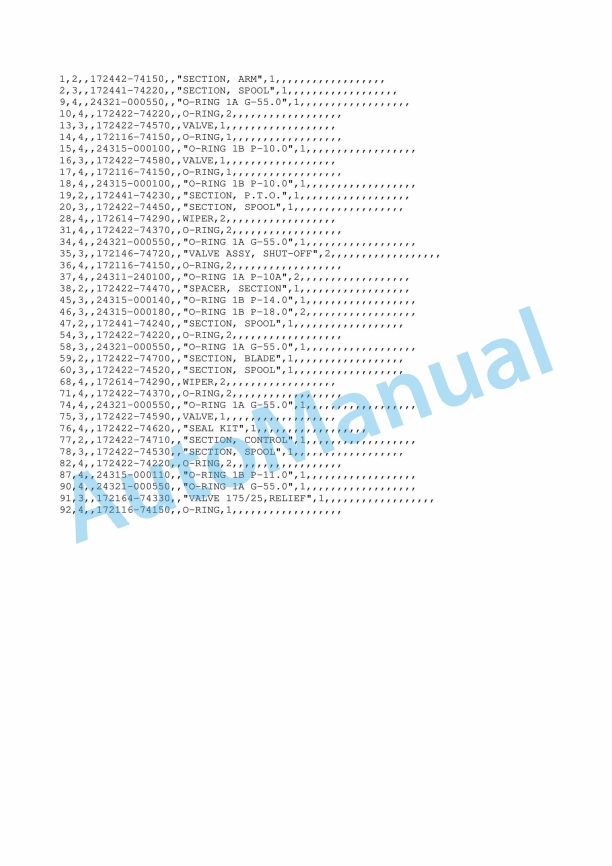 Yanmar B30V-1 Crawler Backhoe Parts Catalog Y00S3690-4