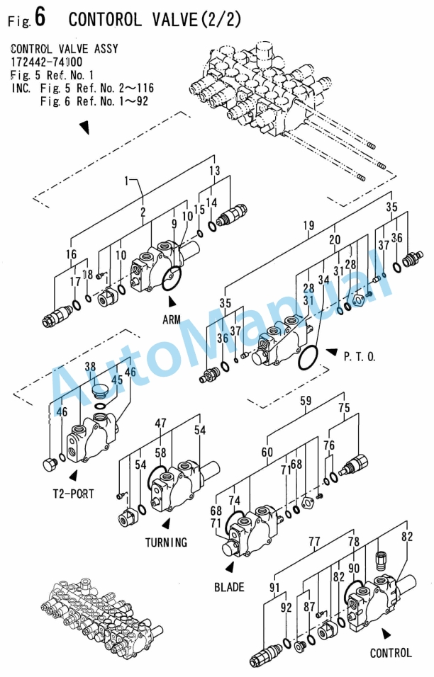 Yanmar B30V-1 Crawler Backhoe Parts Catalog Y00S3690-5