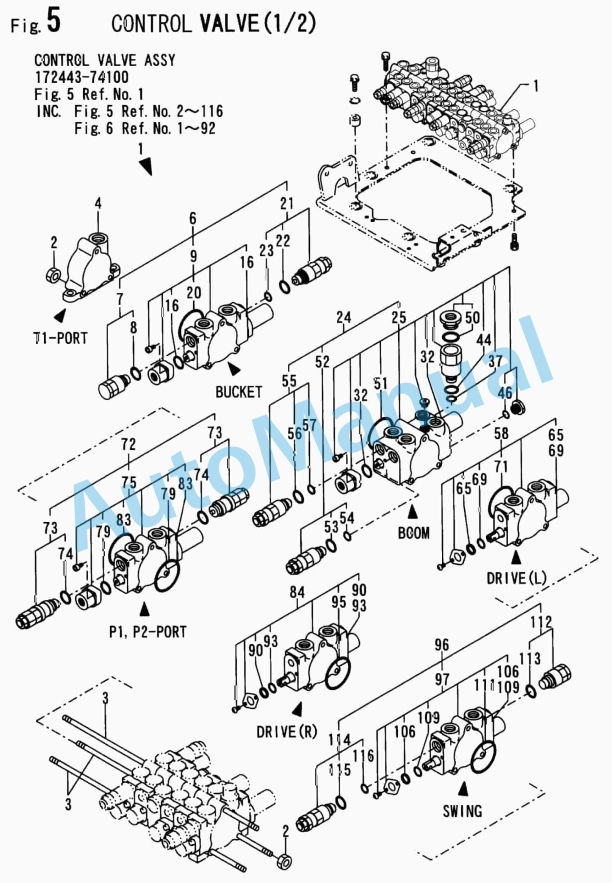 Yanmar B37-V1 Crawler Backhoe Parts Catalog Y00S3700-3
