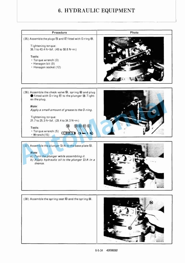 Yanmar B50-2B, B50-2BUS Excavator Service Manual 4 Yanmar B50-2B, B50-2BUS Excavator Service Manual - Image 4