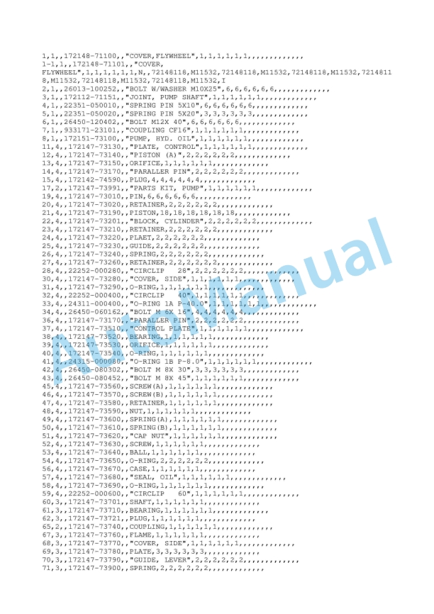 Yanmar B50-P(R), B50-C(R) Crawler Backhoe Parts Catalog-2