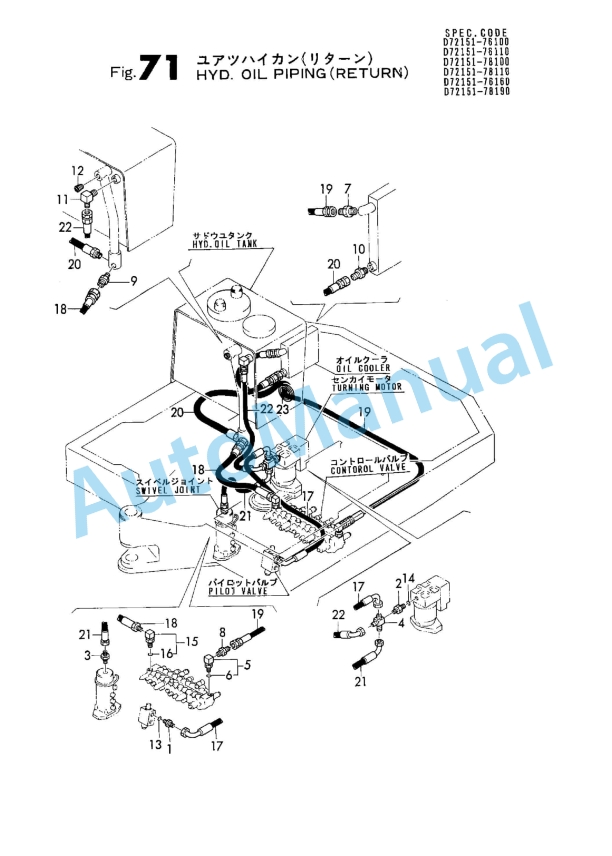 Yanmar B50-P(R), B50-C(R) Crawler Backhoe Parts Catalog-4