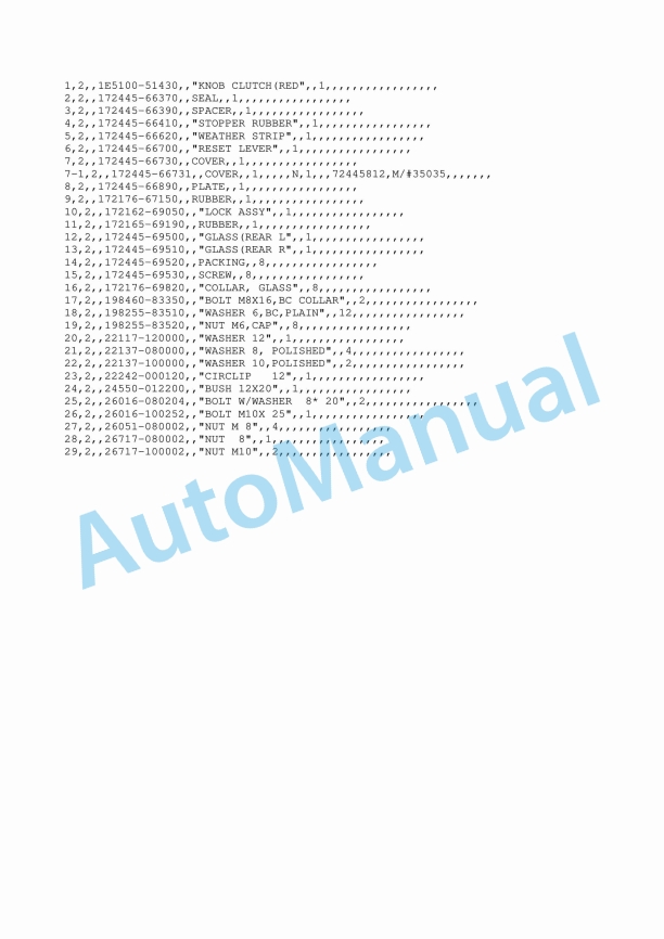 Yanmar B6-3 Crawler Backhoe Parts Catalog Y00K3623-2