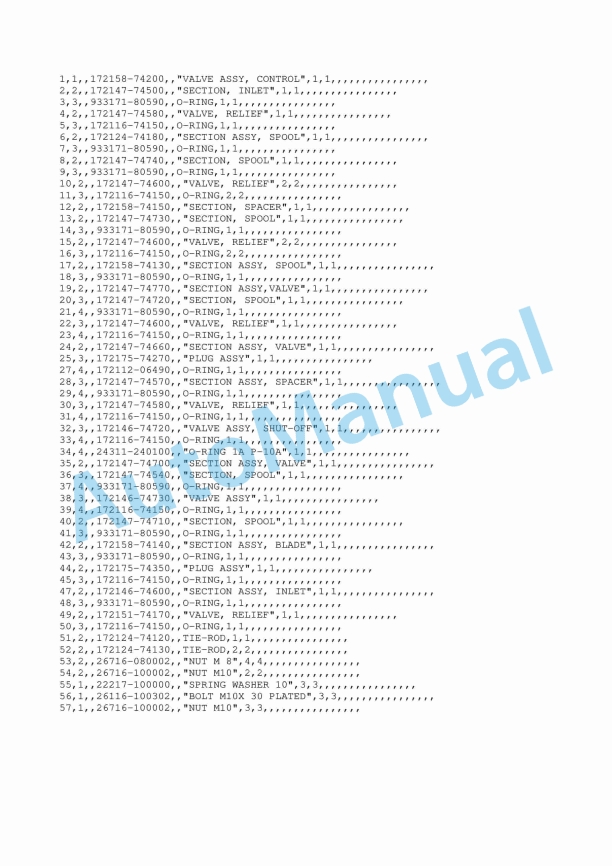 Yanmar B6 Crawler Backhoe Parts Catalog Y00K2591-3