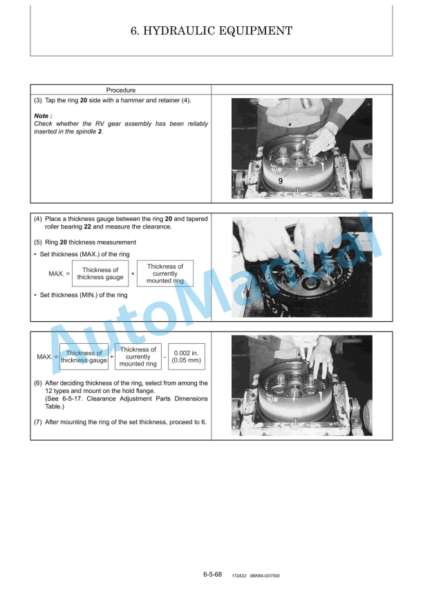Yanmar B7-5, B7-5A Excavator Service Manual 4 Yanmar B7-5, B7-5A Excavator Service Manual - Image 4
