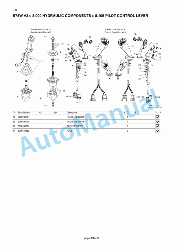 Yanmar B75W Wheeled Excavator Parts Catalog-4